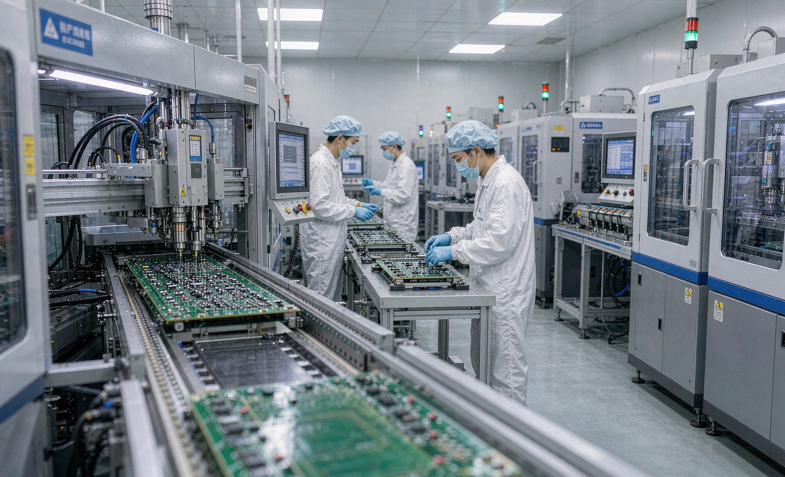 LH Capacitors automated SMD production line in Dongguan